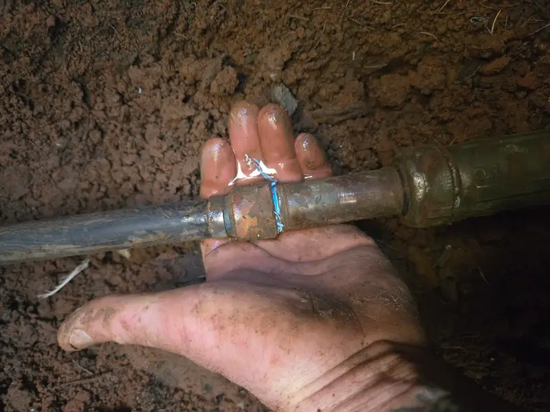 Underground water line repaired by Water Tight Plumbing