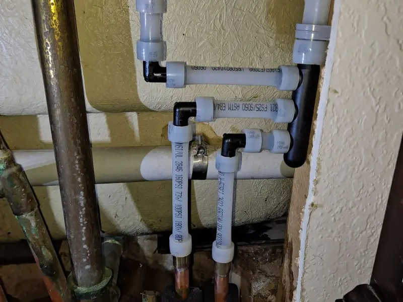 Repiped water lines